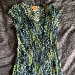 MED Mudd sheer T-shirt blue/green